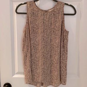 LOFT Sleeveless Printed Blouse